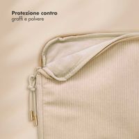 Selencia Corduroy Laptop hoes 13-14 inch - Laptopsleeve - Beige