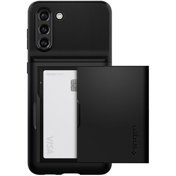 Spigen Slim Armor CS Backcover Samsung Galaxy S21 - Zwart