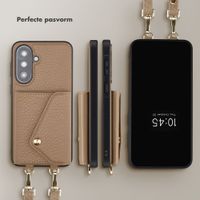Selencia Sera Telefoonhoes met Koord en Envelop Pashouder Samsung Galaxy A37 (5G) - Taupe