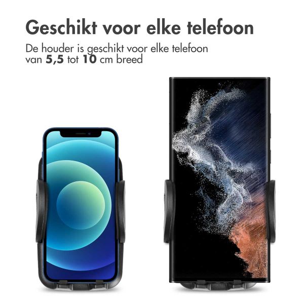 imoshion Telefoonhouder auto - Verstelbaar - Universeel - Carbon - Dashboard / Raam / Ventilatierooster - Zwart