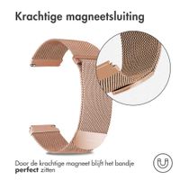 imoshion Milanees magnetisch bandje  - Universeel 22 mm aansluiting - Maat M - Rosé Goud