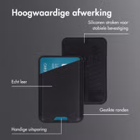 Accezz Magnetische Leren Kaarthouder - Geschikt voor Apple Find My - Onyx Black