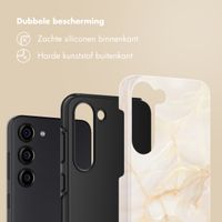 Selencia Vivid Backcover Samsung Galaxy S23 - Golden Beige Marble