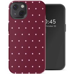 Selencia Vivid Backcover Apple iPhone 13 - Happy Dots Burgundy