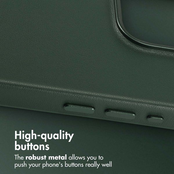 Accezz Leather Back Cover with MagSafe Apple iPhone 15 Pro - Cedar Green