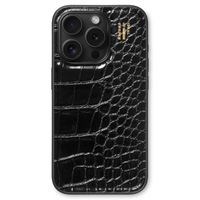 iDeal of Sweden Vegan Leather Backcover Apple iPhone 15 Pro - Black Croco