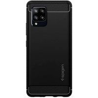 Spigen Rugged Armor Backcover Samsung Galaxy A42 - Zwart