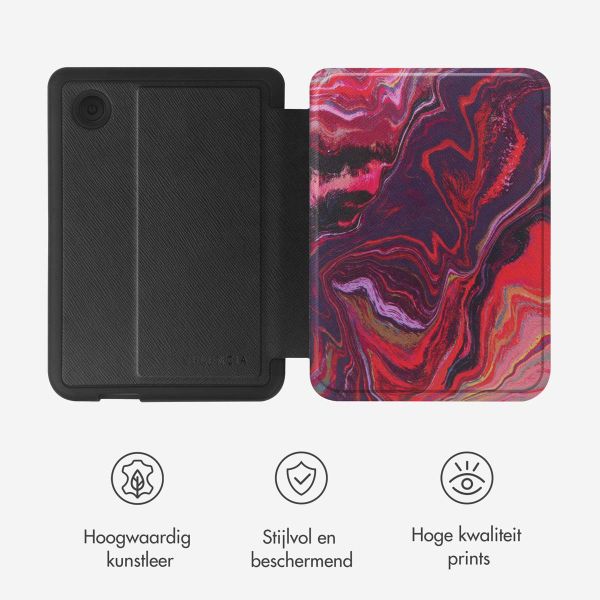 Selencia Vivid Bookcase Kobo Clara Colour / Clara BW - Marble Purple