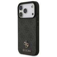 Guess 4G Metal Logo Backcover MagSafe Apple iPhone 17 Pro - Zwart