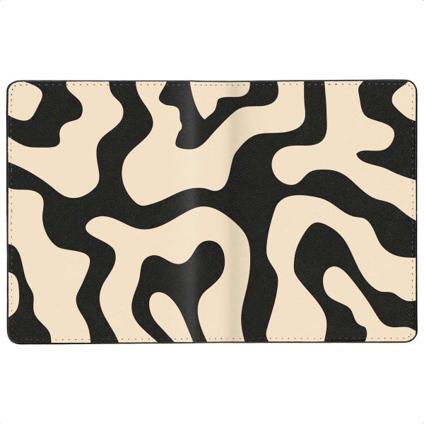 Selencia Paspoorthoes - Kunstleren cover voor je paspoort - Art Wave Black