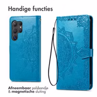 imoshion Mandala Bookcase Samsung Galaxy S24 Ultra - Turquoise