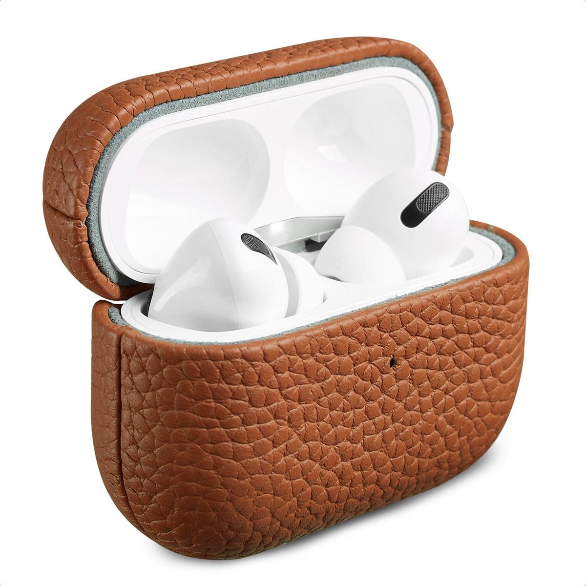 Accezz Echt Leren Case voor de Apple AirPods Pro 2 - Cognac