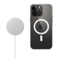 Apple Clearcase voor de Apple iPhone 14 Pro Max + Apple MagSafe Draadloze Oplader 25W - 1 meter