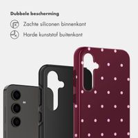 Selencia Vivid Backcover Samsung Galaxy S24 FE - Happy Dots Burgundy