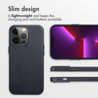 Accezz Leather Back Cover with MagSafe Apple iPhone 13 Pro - Onyx Black