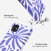 Selencia Vivid Tough Backcover Samsung Galaxy A51 - Modern Bloom Sapphire Blue