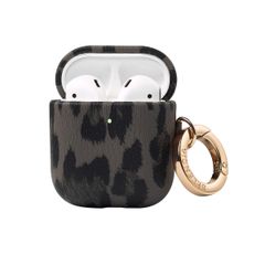 Selencia Sabi case leopard print  Apple AirPods 1 / 2 - Midnight Black