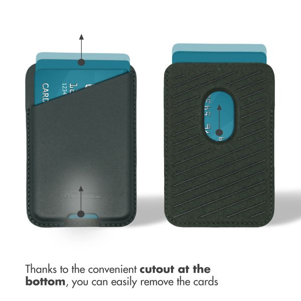 Accezz Leather Card Holder - Compatible with MagSafe and Qi2 - Cedar Green