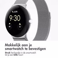 imoshion Milanees magnetisch bandje Google Pixel Watch 3 / 4 (45 mm) - Zilver