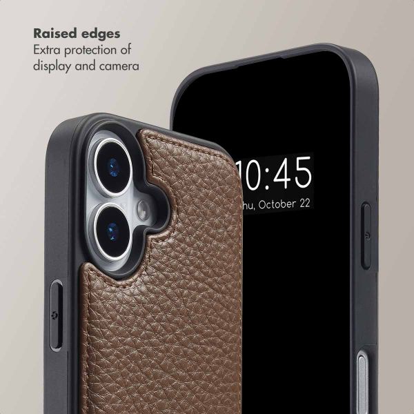 Selencia Nova Phone Case with Cord and Card Holder Apple iPhone 17 - Mocha Brown