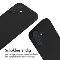imoshion Siliconen hoesje met koord Apple iPhone 16 Plus - Zwart