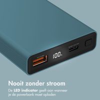 imoshion Ultra Series Aluminium Powerbank 10.000 mAh - Quick Charge en Power Delivery - Petrol Green