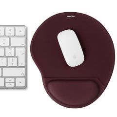 imoshion Ergonomische muismat - Muismat met polssteun - 30 x 25 cm - Bordeaux