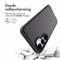 Accezz Rugged Frosted Backcover Samsung Galaxy A35 - Zwart