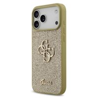 Guess Big 4G Logo Backcover Grained Apple iPhone 17 Pro Max - Goud