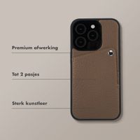 Selencia Riva Backcover met Pashouder Apple iPhone 15 Pro - Mocha Brown