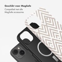 Selencia Vivid Tough Backcover met MagSafe iPhone 14 - Beige Zigzag