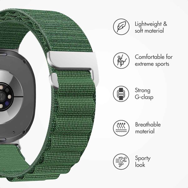 imoshion Nylon Alpine Band Samsung Galaxy Watch 9 (40/44mm) / Watch 8 (40/44mm) / Classic (46mm) - Dark Green