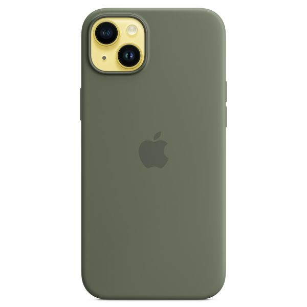Apple Silicone Backcover MagSafe voor de Apple iPhone 14 Plus - Olive
