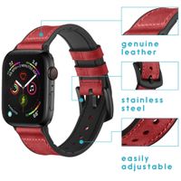 imoshion Echt lederen bandje Apple Watch Series 1 t/m 9 / SE (38/40/41 mm) | Series 10 / 11 (42 mm) - Rood