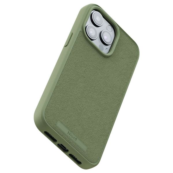 Njorð Collections Suède Comfort+ Case MagSafe iPhone 15 Pro Max - Olive