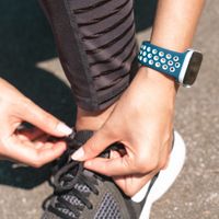 imoshion Siliconen sport bandje Fitbit Versa 2 / Lite - Blauw / Wit