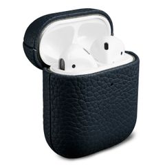 Accezz Genuine leather case  Apple AirPods 1 / 2 - Dark blue