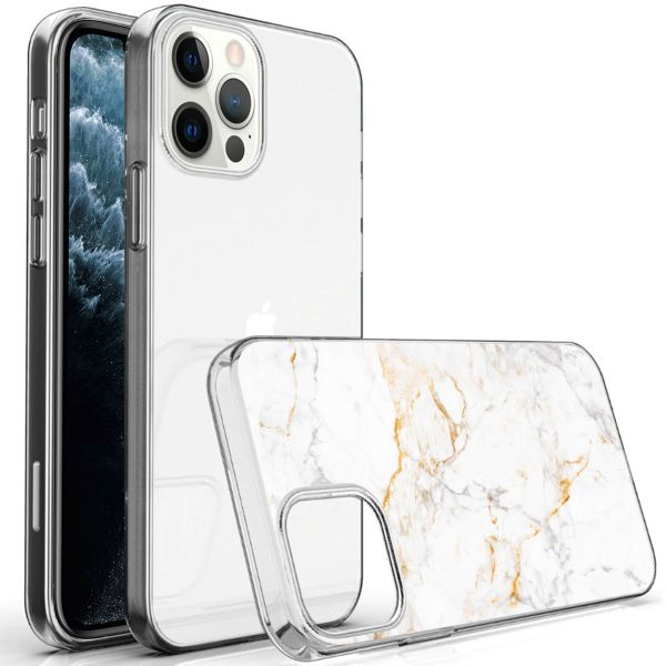 imoshion Design hoesje Apple iPhone 12 (Pro) - White Marble