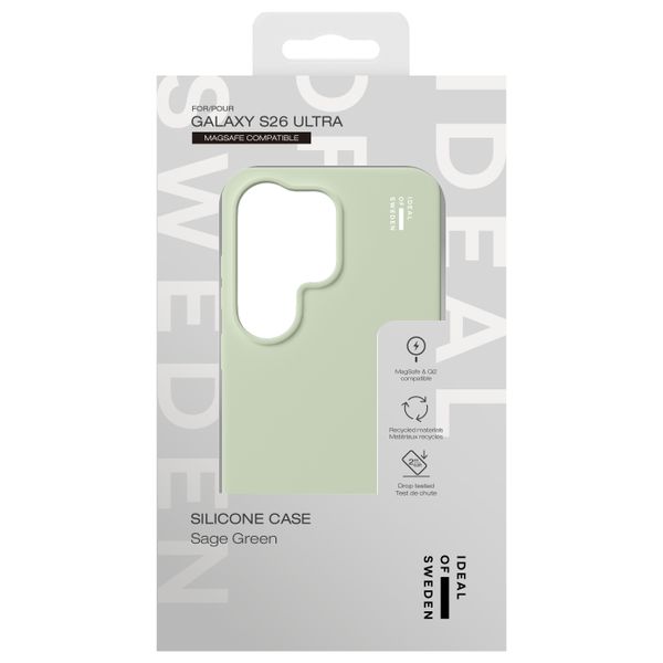 iDeal of Sweden Silicone Case met MagSafe Samsung Galaxy S26 Ultra - Sage Green