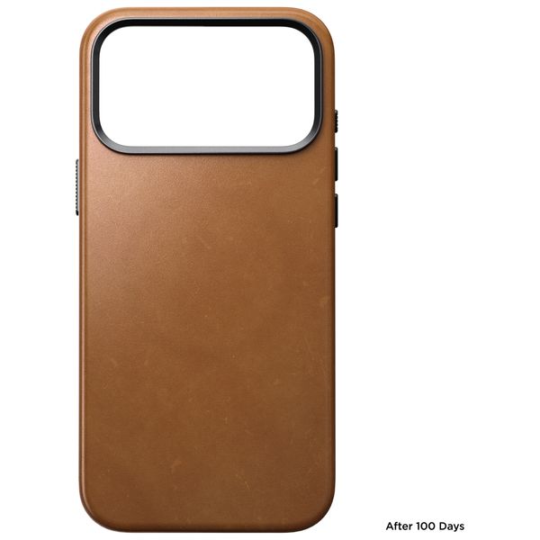 Nomad Traditional Leather Backcover met MagSafe Apple iPhone 18 Pro Max - English Tan