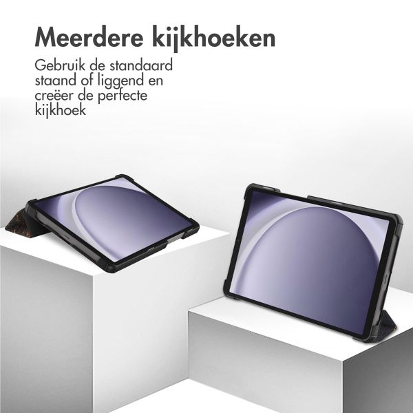 imoshion Design Trifold Bookcase Samsung Galaxy Tab A11 / A9 8.7 inch - Black Marble