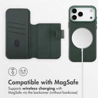 Accezz 2-in-1 Leather Bookcase with MagSafe Apple iPhone 17 Pro Max - Cedar Green