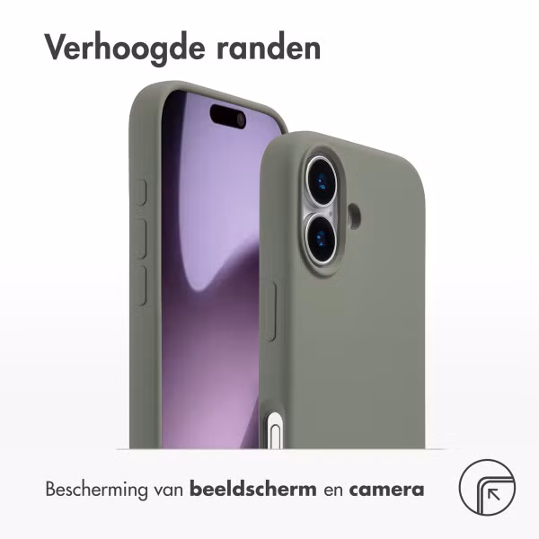 Accezz Liquid Silicone Backcover met MagSafe Apple iPhone 17 - Cooper Green