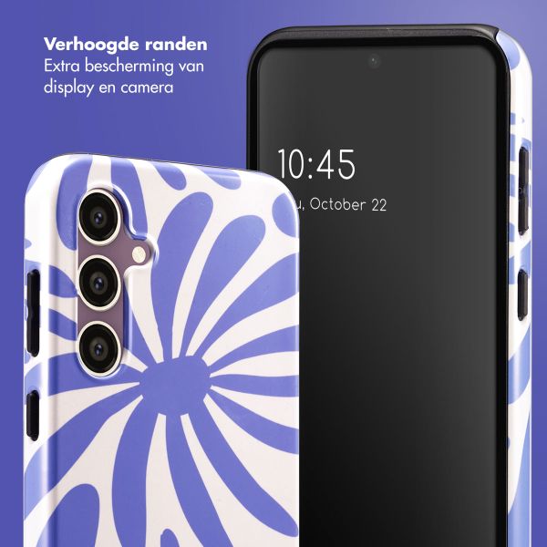 Selencia Vivid Backcover Samsung Galaxy S23 FE - Modern Bloom Sapphire Blue