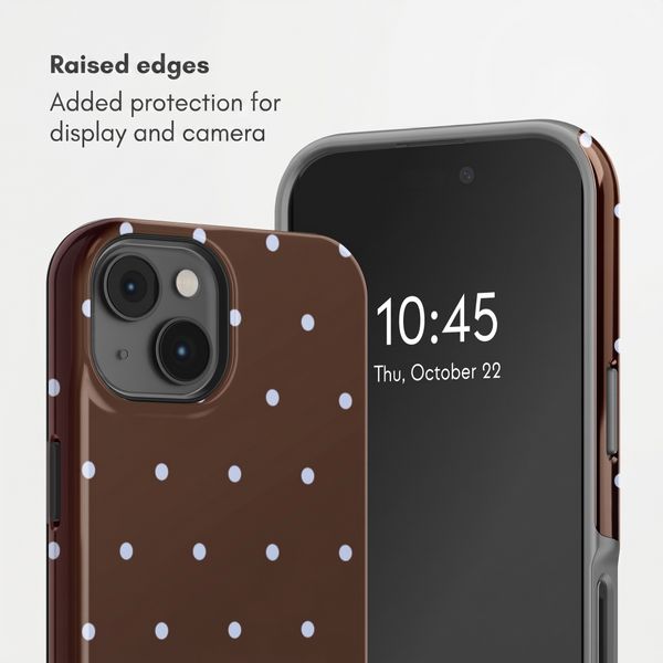 Selencia Vivid Back Cover with MagSafe Apple iPhone 14 - Happy Dots Chocolate