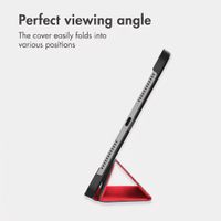 imoshion Trifold Book Case Apple iPad 9 (2021) 10.2 inch / iPad 8 (2020) 10.2 inch / iPad 7 (2019) 10.2 inch - Red