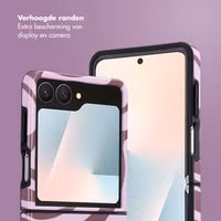 Selencia Vivid Backcover Samsung Galaxy Z Flip 7 - Wavy Swirl Pink Plum