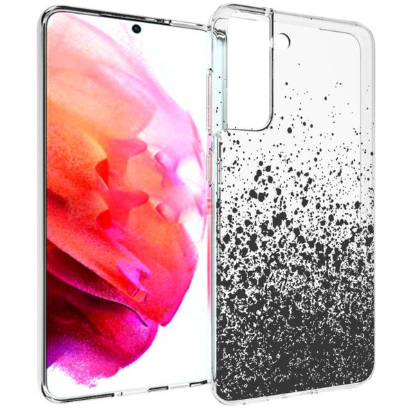 imoshion Design hoesje Samsung Galaxy S21 FE - Spetters - Zwart