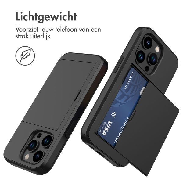 imoshion Backcover met pasjeshouder Apple iPhone 15 Pro - Zwart