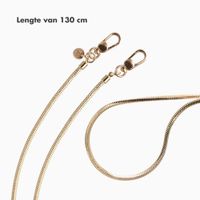 Selencia Sleek Chain (lang koord 130 cm) - Gold